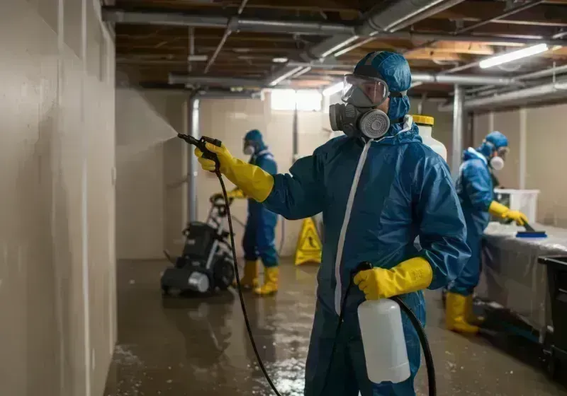 Basement Sanitization and Antimicrobial Treatment process in Alderwood Manor, WA